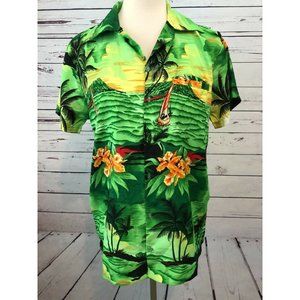 NWT King Kamcha Hawaiian Tropical Shirt‎ Small Colorful Mens Quick Dry No iron
